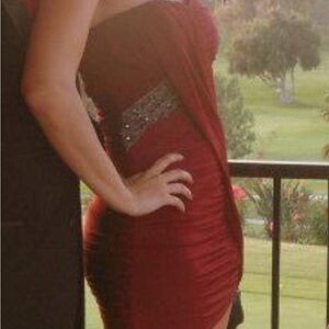 Misopo Red Strapless Dress Size M